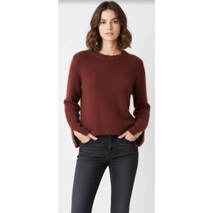 Cinq a Sept womens small sweater mohair boxy preppy shabby chic rust earthtone